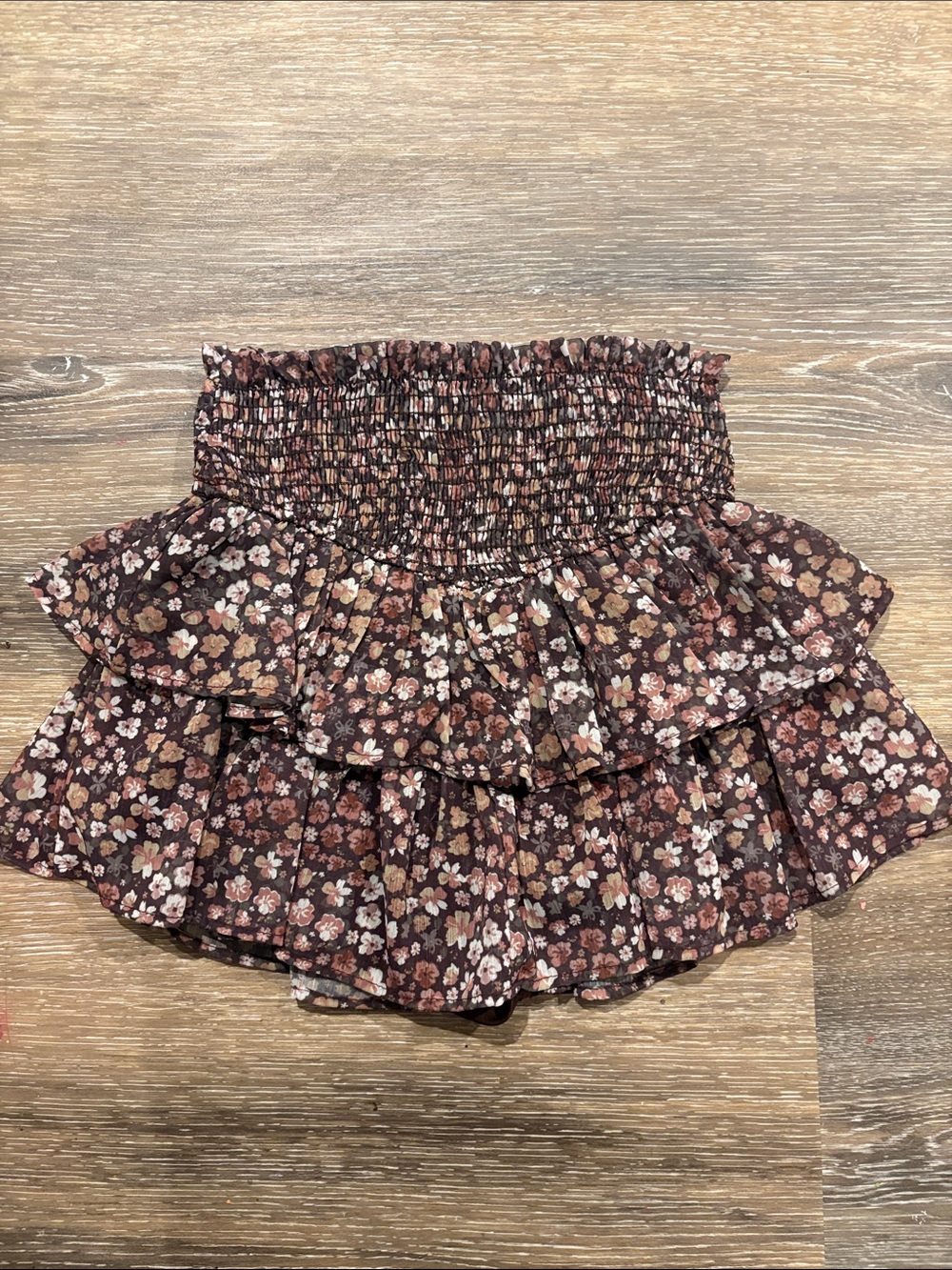 Altar’d State Ruffle Floral Mini Skirt